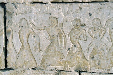 Abydos, Temple for Ramesses II, Relief of the Battle of Kadesh, Soldiers with POWs
