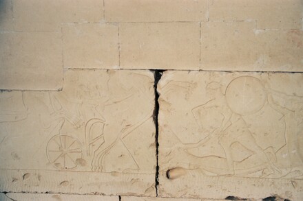 Abydos, Temple for Ramesses II, Relief of the Battle of Kadesh, Soldiers capturing enemies