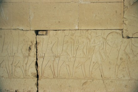 Abydos, Temple for Ramesses II, Relief of the Battle of Kadesh, Marching soldiers