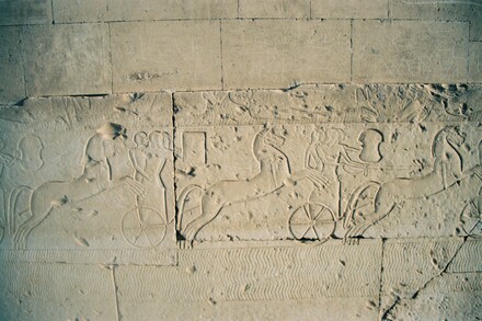 Abydos, Temple for Ramesses II, Relief of the Battle of Kadesh, Hittite chariots