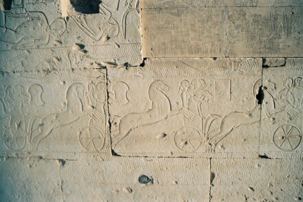 Abydos, Temple for Ramesses II, Relief of the Battle of Kadesh, Hittite chariots