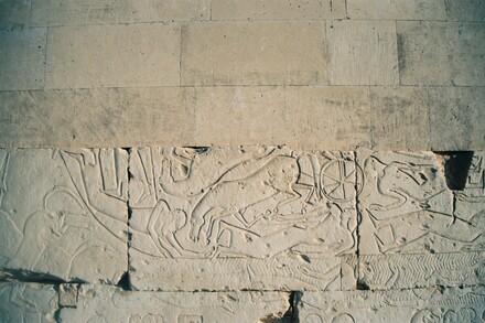 Abydos, Temple for Ramesses II, Relief of the Battle of Kadesh, People killed in action