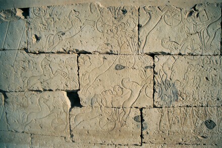 Abydos, Temple for Ramesses II, Relief of the Battle of Kadesh, Hittite chariots