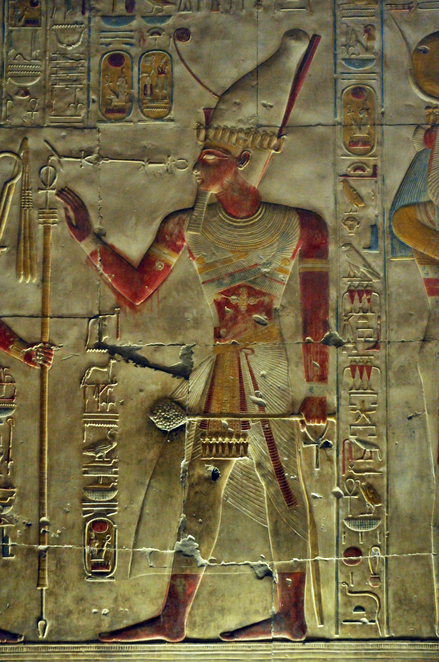 Abydos, Temple of Sety I, Relief with king