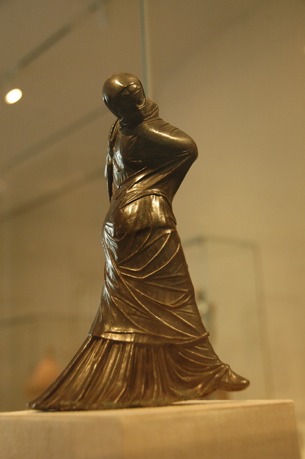 Alexandria, Bronze statue of a veiled and maskes dancer