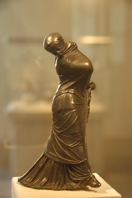 Alexandria, Bronze statue of a veiled and maskes dancer