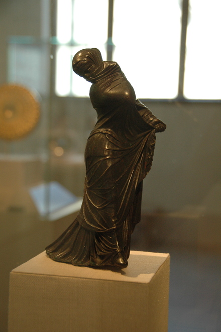 Alexandria, Bronze statue of a veiled and maskes dancer