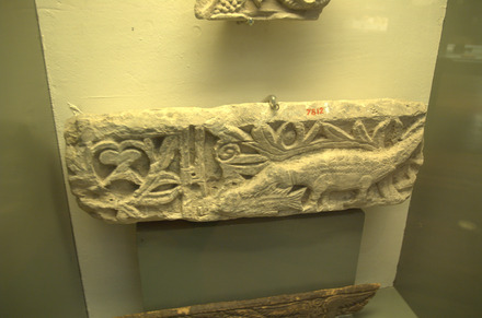 Coptic art: relief of a crocodile