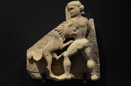Coptic art: Heracles and the Nemean lion