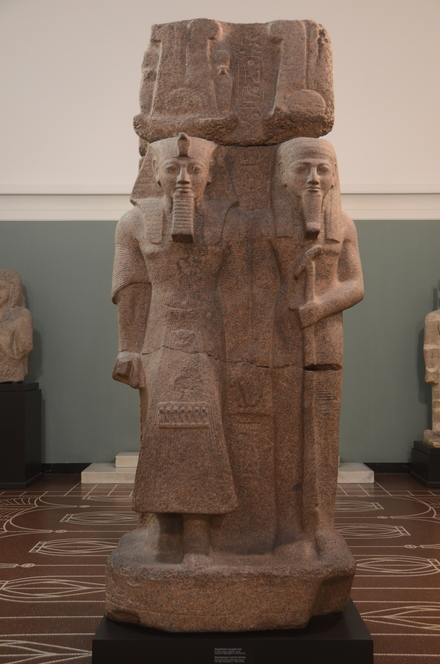 Memphis, Temple of Ptah, Statue of Ramesses II and the god Ptah