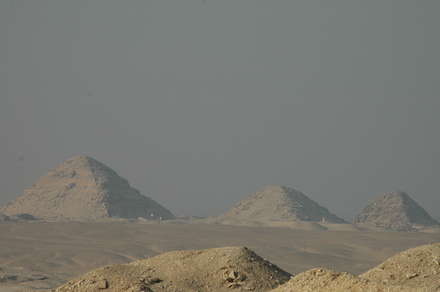 Abusir, Pyramids seen from Saqqara