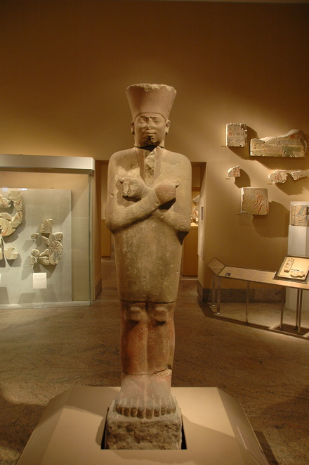 Deir el-Bahari, Mortuary Temple of Mentuhotep II, Statue of the king in jubilee garment