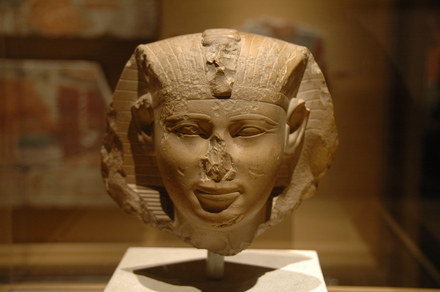 Deir el-Bahari, Mortuary Temple of Mentuhotep II, Head of Mentuhotep III