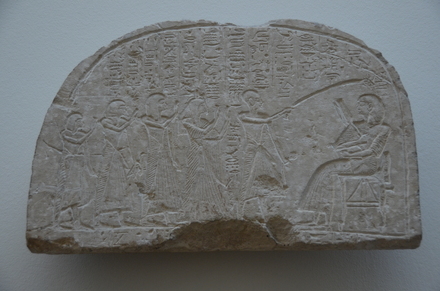 Thebes, Ramesseum, Relief of the opening of the mouth of Tia, son-in-law of Ramesses II