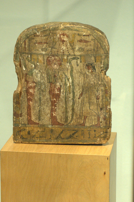 Ptolemaic votive stela made of wood