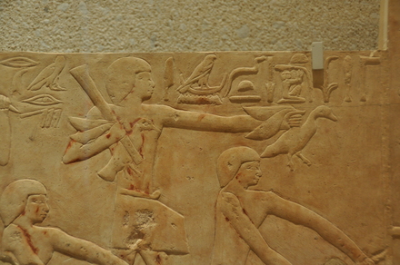Relief of a bird chase