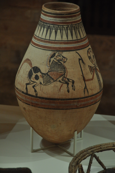 Vase with a painting of a galoping horse