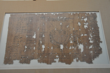 Magic papyrus with  horoscope