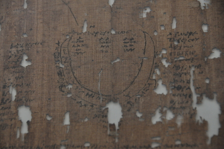 Magic papyrus with  horoscope