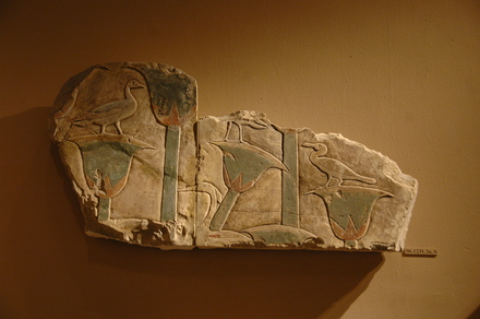 Relief of ducks and lotuses