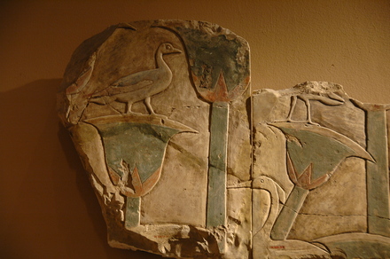 Relief of ducks and lotuses