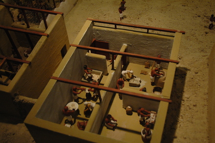 Model of an Egyptian bakery