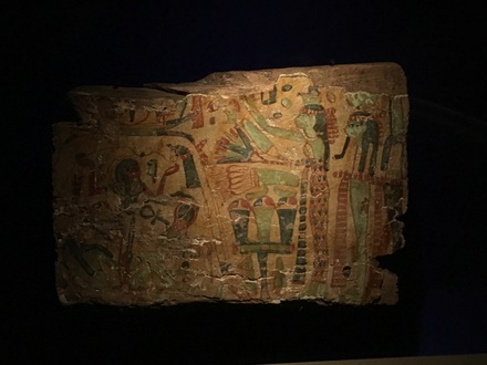 Coffin with a representation of the Creation