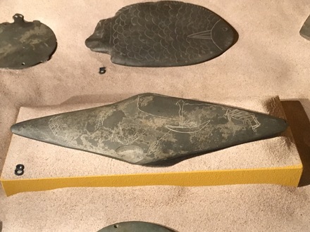 Palette with a hippopotamus hunt