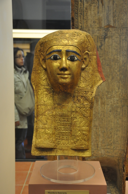 Gilded mummy mask