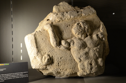 Grand, Amphitheater, Relief with Atlas