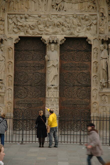 Paris, Portal with doors of the Notre Dame