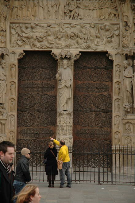 Paris, Portal with doors of the Notre Dame