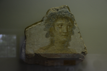 Reims, Wall painting showing Baccchus