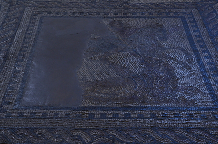 Reims, Mosaic, Bellerophon fighting the Chimaera