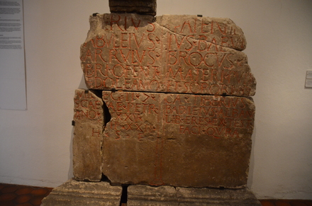 Strasbourg, Koenigshoffen, funerary monument of the Babulei with Roman inscription