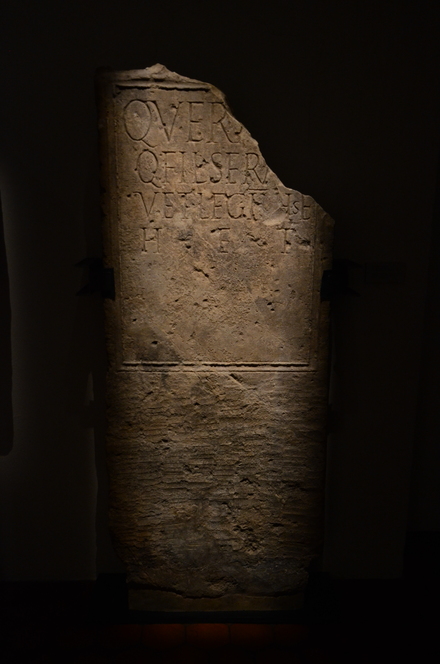 Strasbourg, Koenigshoffen, tombstone of Seranus of II Augusta with Roman inscription