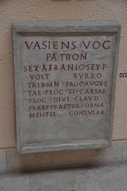 Vaison-la-Romaine, Dedication by Burrus