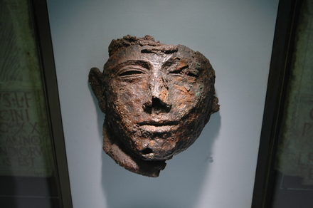 Chassenard, visor helmet in the form of a human face