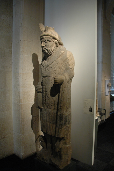 Lezoux (Puy-de-Dôme), Statue of Mercury with Roman inscription on the breast