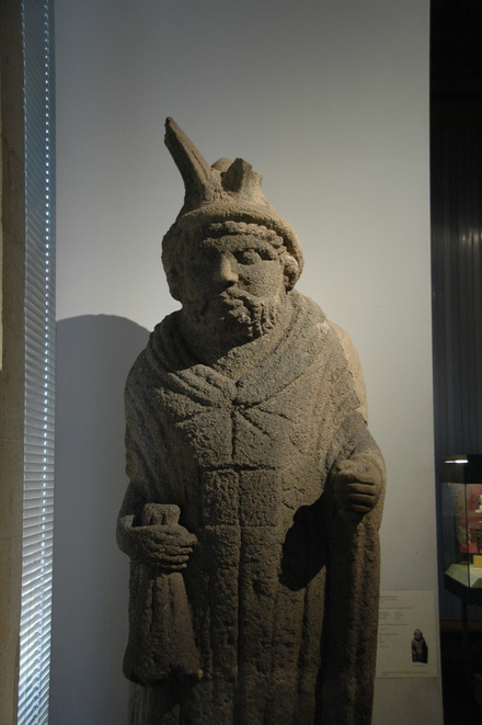 Lezoux (Puy-de-Dôme), Statue of Mercury with Roman inscription on the breast