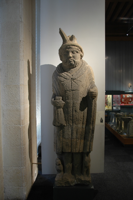 Lezoux (Puy-de-Dôme), Statue of Mercury with Roman inscription on the breast