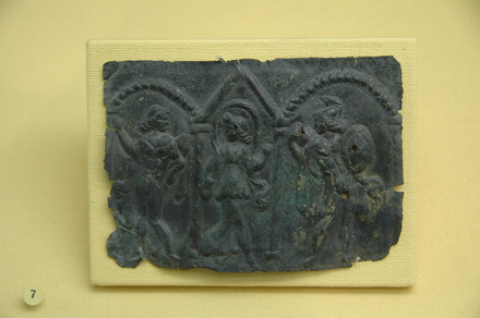 Bronze plate with Apollo, Luna and Mars
