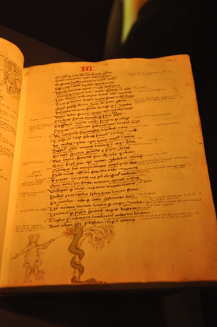 Page from the Vatican manuscript of Ovid's metamorphoses (Cadmus)