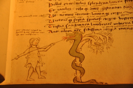Page from the Vatican manuscript of Ovid's metamorphoses (Cadmus)