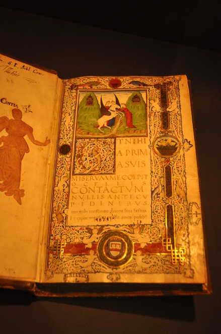 Manuscript with the poems of Propertius