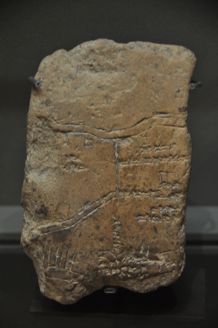 Cuneiform tablet with a map of the Zagros