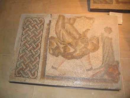 Bishapur, Mosaic hall, Mosaic of an actor