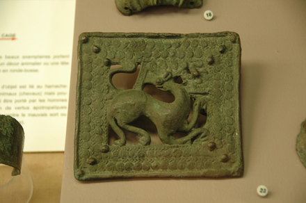 Luristan, Bronze plaque with decoration of an animal