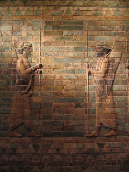 Susa, Achaemenid Palace, Glazed relief of two soldiers (