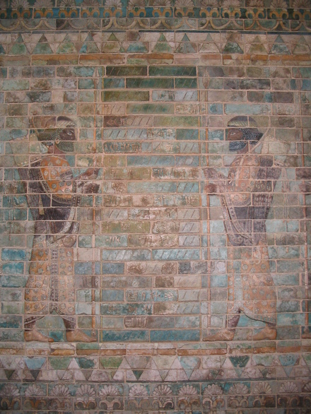 Susa, Achaemenid Palace, Glazed relief of two soldiers (